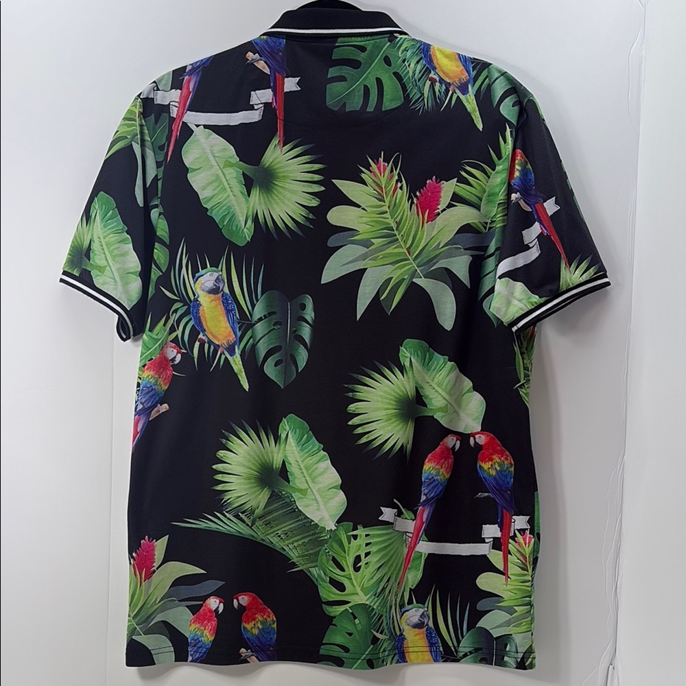 American Breed Black Tropical Polo - Picture 5 of 7